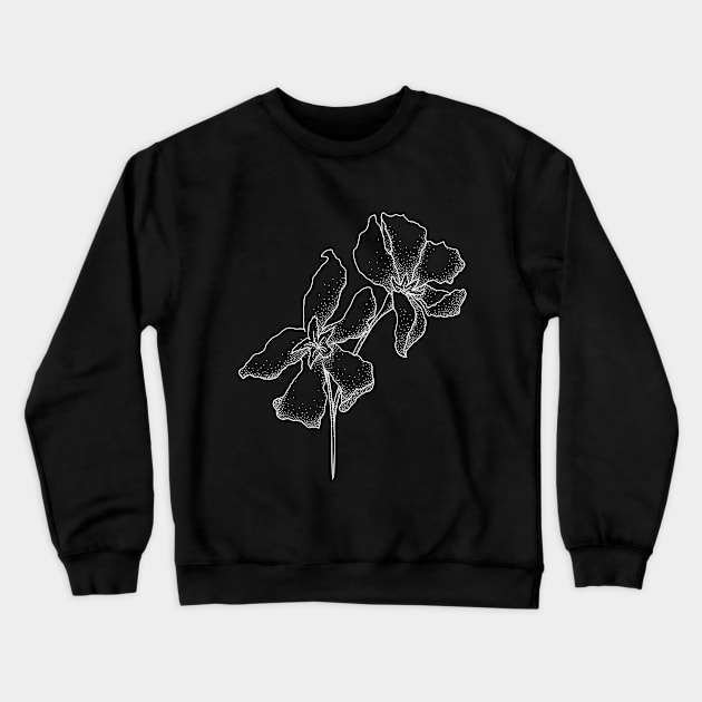 Oleander (White, Large) Crewneck Sweatshirt by ArtBlok